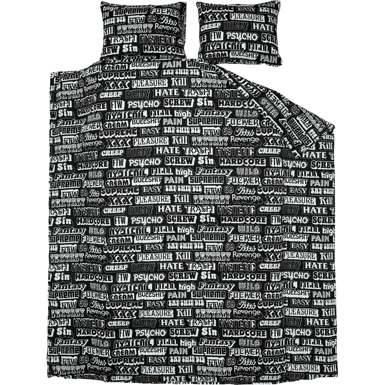 Supreme/HYSTERIC GLAMOUR Text Duvet + Pillow Set view 4